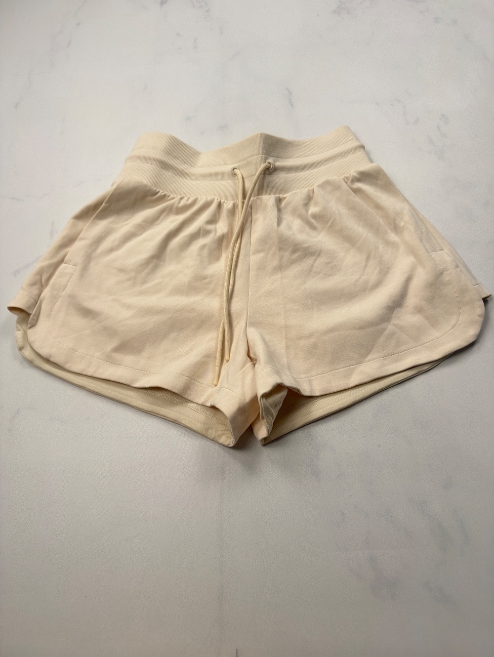 Old Navy Active Shorts Cream Athletic Sweat Style - Womens M